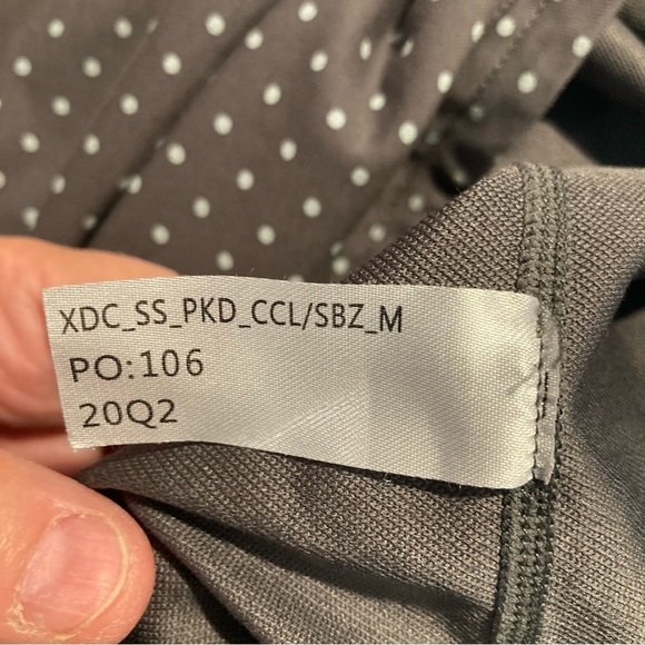 BYLT Sz M  Drop Cut S/S Polka Dot Super Soft Short Sleeve T-shirt Tee - Picture 6 of 9